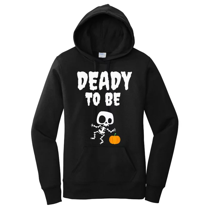 Funny Deady To Be Dad Halloween Pregnancy Announcement Women's Pullover Hoodie