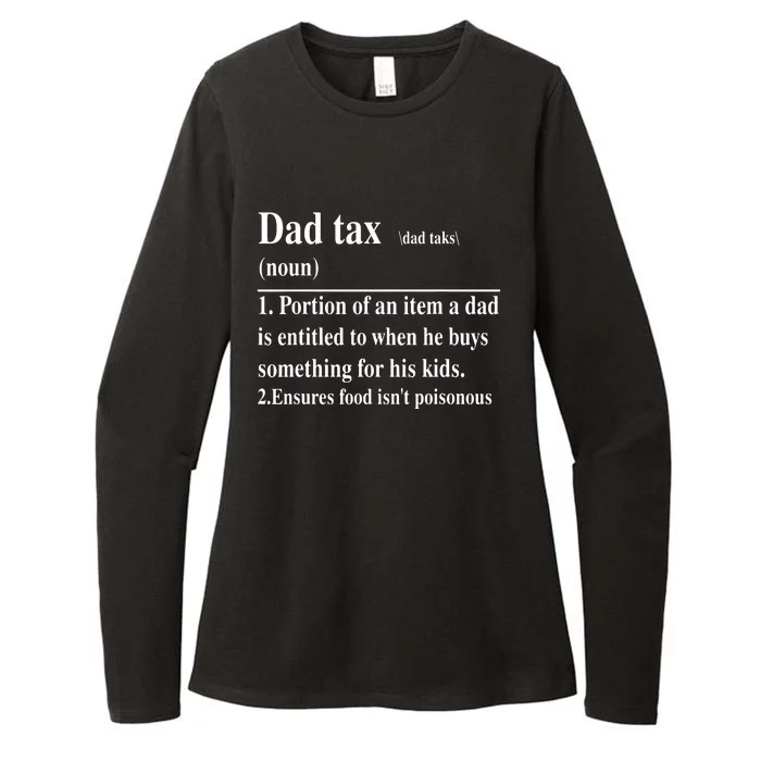 Funny Dad Tax Definition Daddy Fathers Day Womens CVC Long Sleeve Shirt