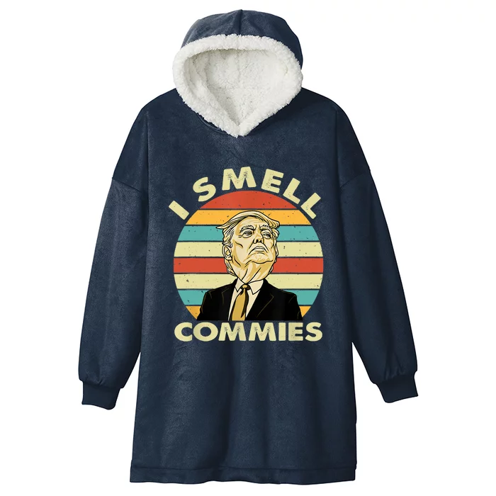 Funny Donald Trump I Smell Commies Humor Gift Tee Hooded Wearable Blanket