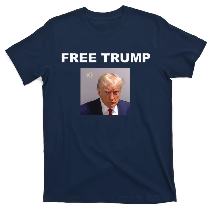 Free Donald Trump Mug Shot Republican President MAGA 2024 T-Shirt