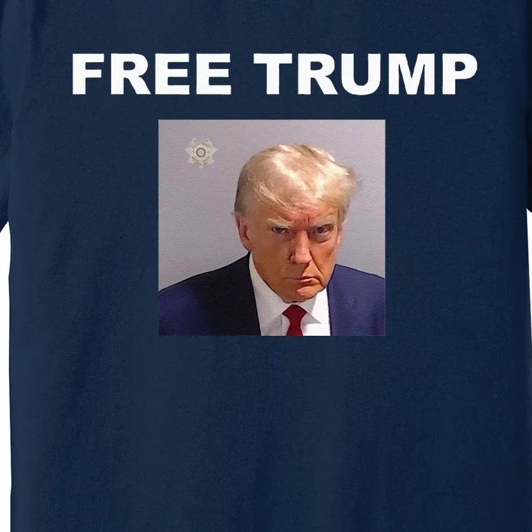 Free Donald Trump Mug Shot Republican President MAGA 2024 Premium T-Shirt