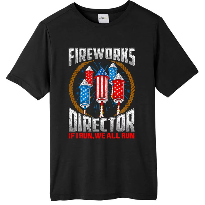 Firework Director Technician I Run You Run 4th Of July ChromaSoft Performance T-Shirt