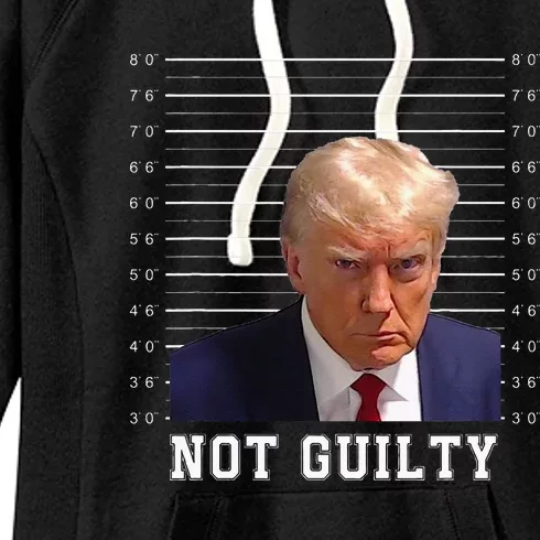 Free Donald Trump Mug Shot Republican President MAGA 2024 Women's Fleece Hoodie