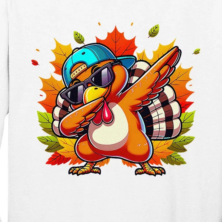 Funny Dancing Turkey Groove Thanksgiving Holiday Tall Long Sleeve T-Shirt