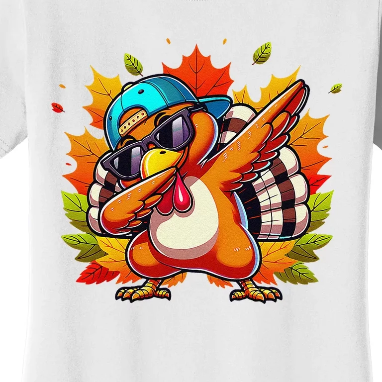 Funny Dancing Turkey Groove Thanksgiving Holiday Women's T-Shirt