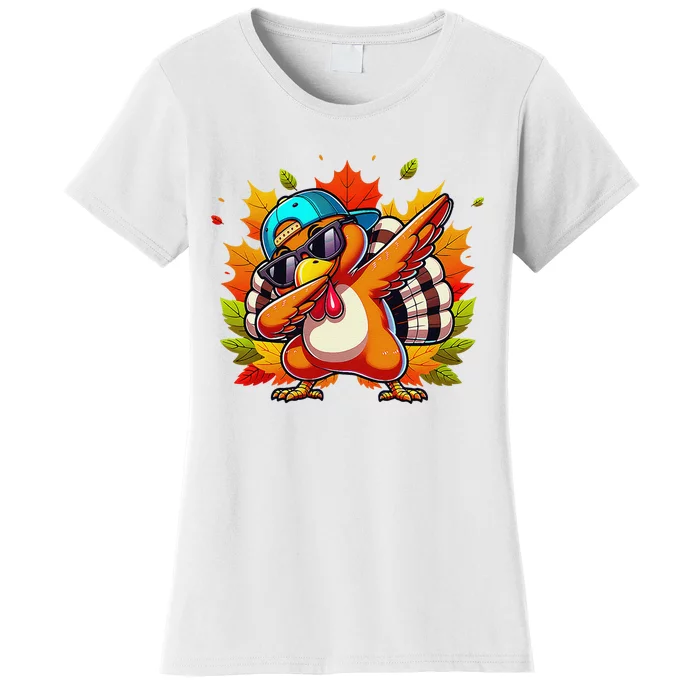 Funny Dancing Turkey Groove Thanksgiving Holiday Women's T-Shirt