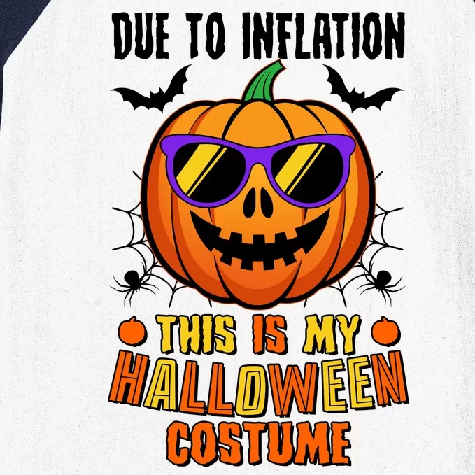 Funny Due To Inflation This Is My Halloween Costume Baseball Sleeve Shirt