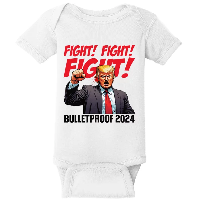 Fight Donald Trump 2024 Republicans Maga Usa Elections Baby Bodysuit