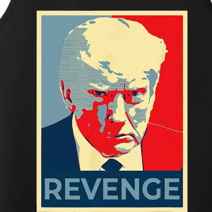 Free Donald Trump Mug Shot Republican Revenge MAGA 2024 Performance Tank