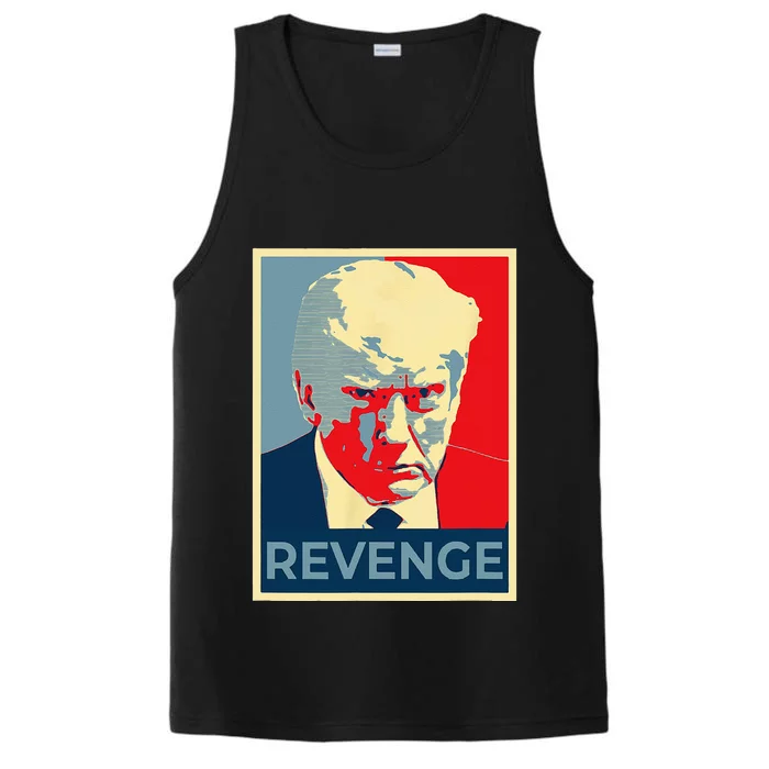 Free Donald Trump Mug Shot Republican Revenge MAGA 2024 Performance Tank