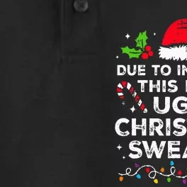 Funny Due to Inflation This is My Ugly Sweater For Christmas Dry Zone Grid Performance Polo