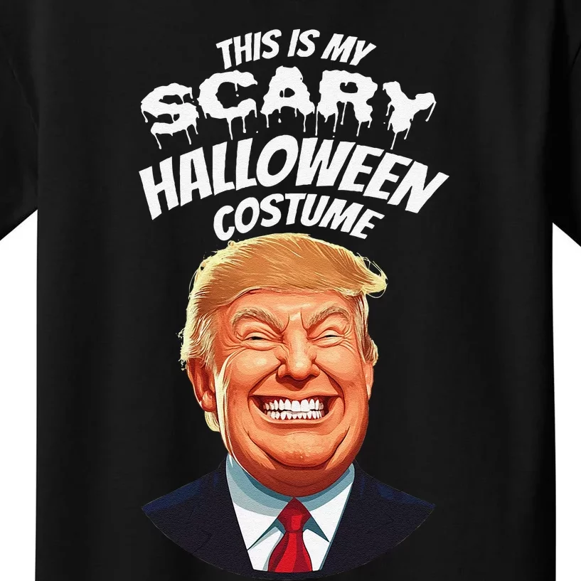 Funny Donald Trump Scary Halloween Gag President Costume Gag Kids T-Shirt