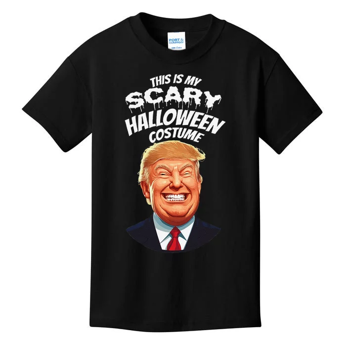 Funny Donald Trump Scary Halloween Gag President Costume Gag Kids T-Shirt