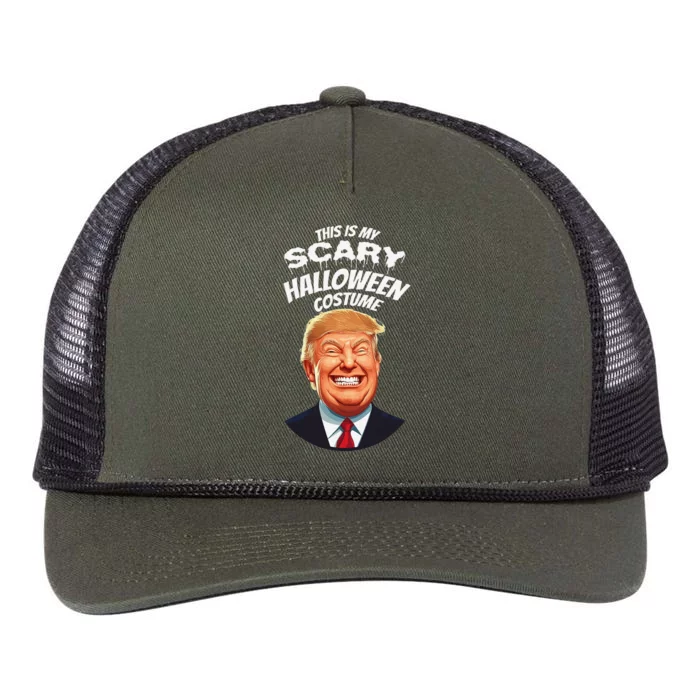 Funny Donald Trump Scary Halloween Gag President Costume Gag Retro Rope Trucker Hat Cap