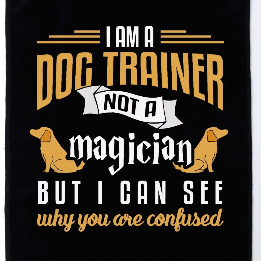 Funny Dog Trainer Humor Dog Training Gift Platinum Collection Golf Towel