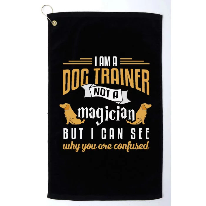 Funny Dog Trainer Humor Dog Training Gift Platinum Collection Golf Towel