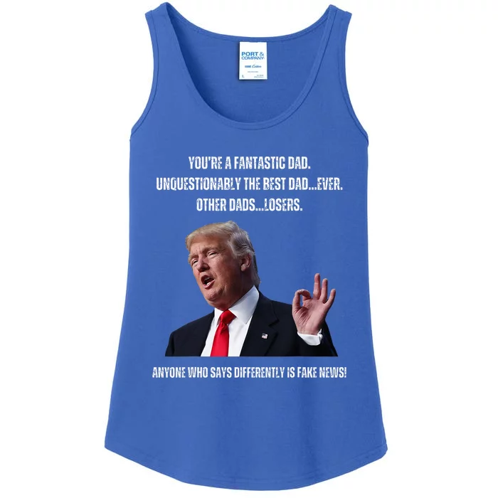 FatherS Day Trump Funny Fantastic Dad Ladies Essential Tank