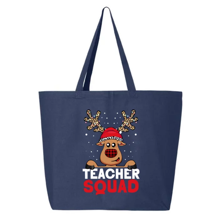 Funny Deer Teacher Christmas Reindeer Xmas Tree Magic Lover Cute Gift 25L Jumbo Tote