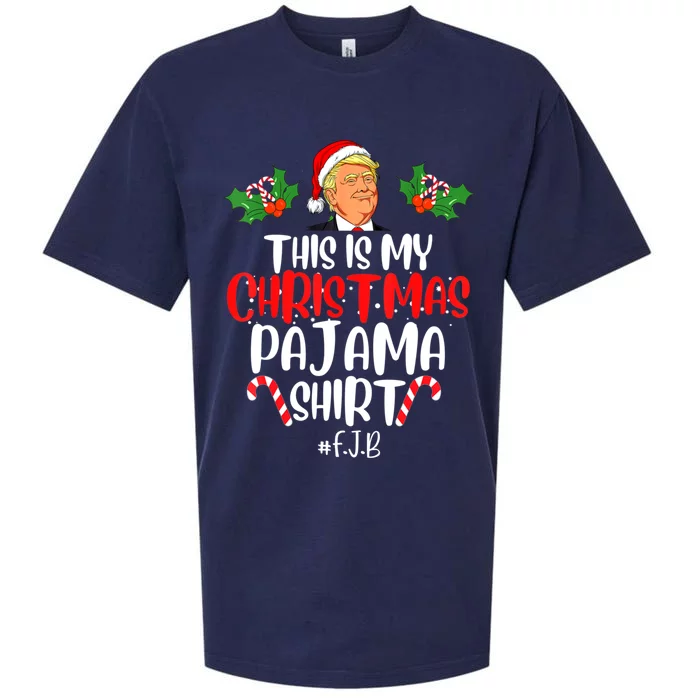 Funny Donald Trump Santa This Is My Christmas Pajama Meaningful Gift Sueded Cloud Jersey T-Shirt