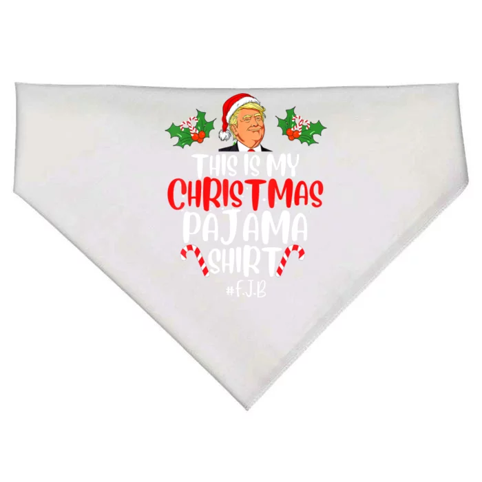 Funny Donald Trump Santa This Is My Christmas Pajama Meaningful Gift USA-Made Doggie Bandana