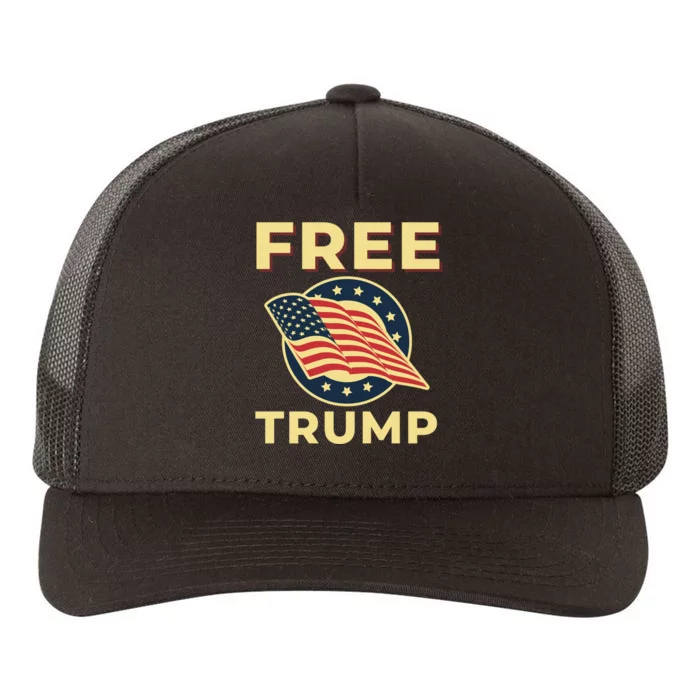 Free Donald Trump MAGA Conservative Yupoong Adult 5-Panel Trucker Hat