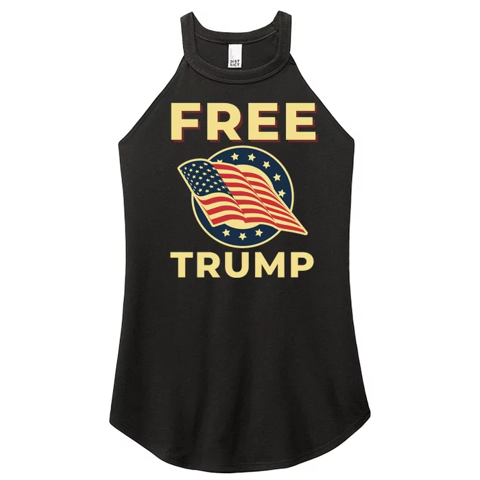 Free Donald Trump MAGA Conservative Women’s Perfect Tri Rocker Tank