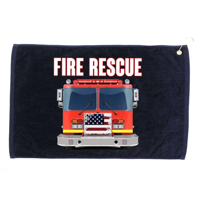 Firefighter Department Truck Fireman American Fire Rescue Grommeted Golf Towel