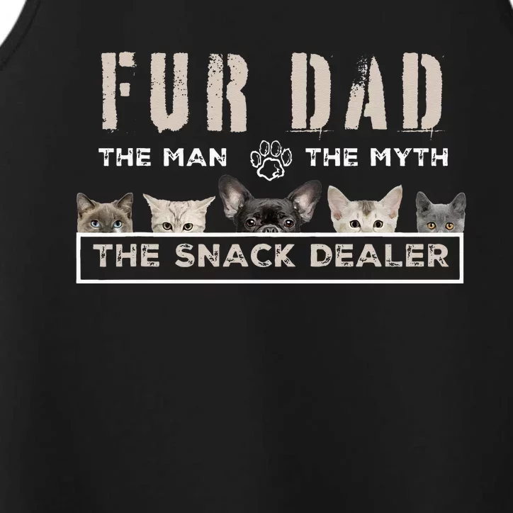 Fur Dad The Man The Myth Funny Dog Cat Fathers Day Performance Tank