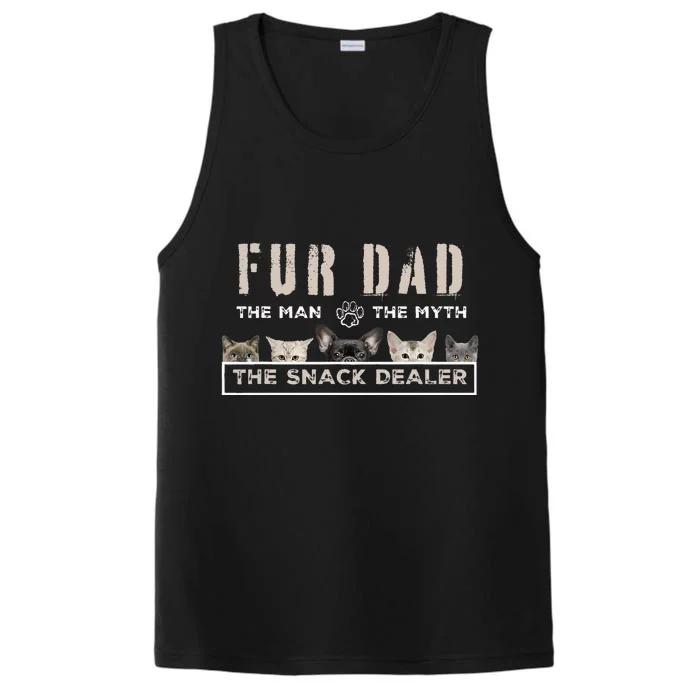 Fur Dad The Man The Myth Funny Dog Cat Fathers Day Performance Tank