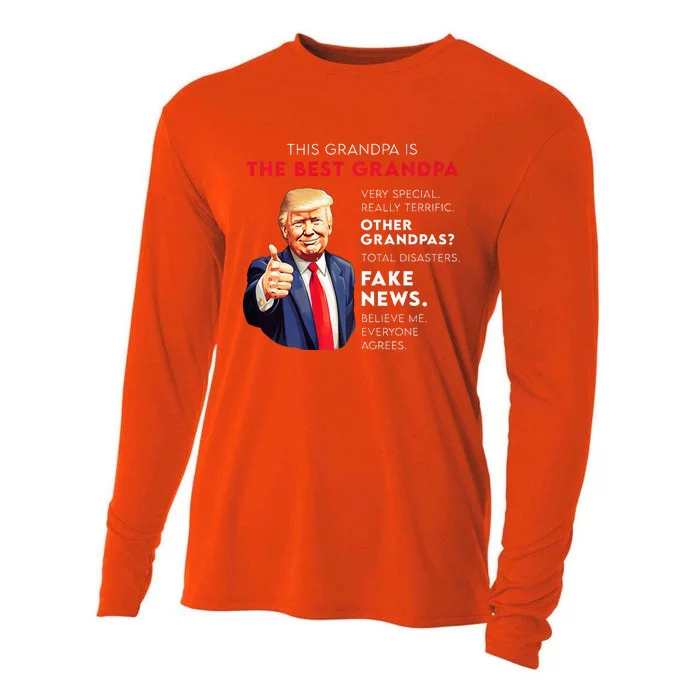 Funny Donald Trump Quote For Conservative Grandpa Cooling Performance Long Sleeve Crew