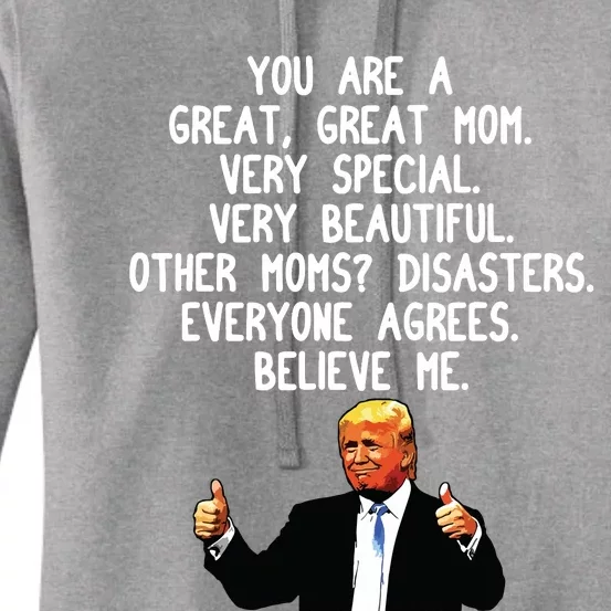 Funny Donald Trump Mothers Day Gag Gift Conservative Mom Women's Pullover Hoodie