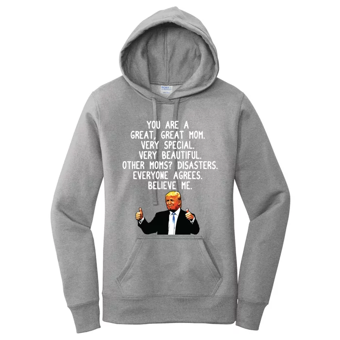 Funny Donald Trump Mothers Day Gag Gift Conservative Mom Women's Pullover Hoodie