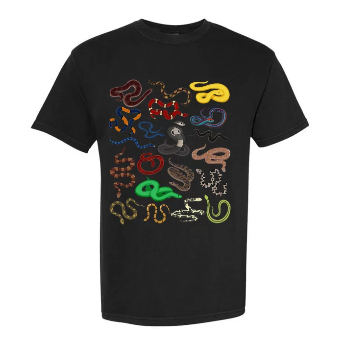 funny Different Types of Snakes Snake Garment-Dyed Heavyweight T-Shirt