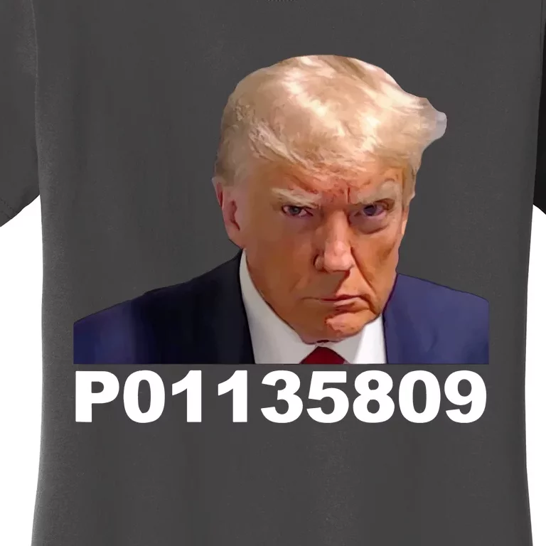 Funny Donald Trump Prison Mugshot Fulton County GA Gift Women's T-Shirt