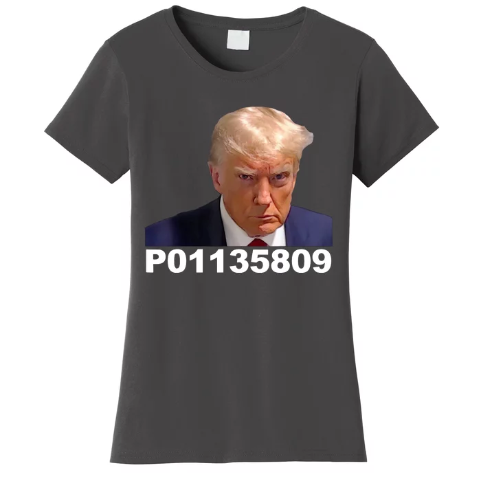 Funny Donald Trump Prison Mugshot Fulton County GA Gift Women's T-Shirt