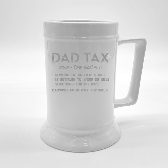 Funny Dad Tax Definition Front & Back Beer Stein