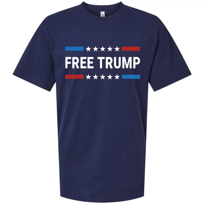 Free Donald Trump Republican Support Pro Trump American Flag Sueded Cloud Jersey T-Shirt