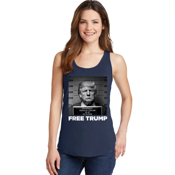 Free Donald Trump Mugshot Ladies Essential Tank