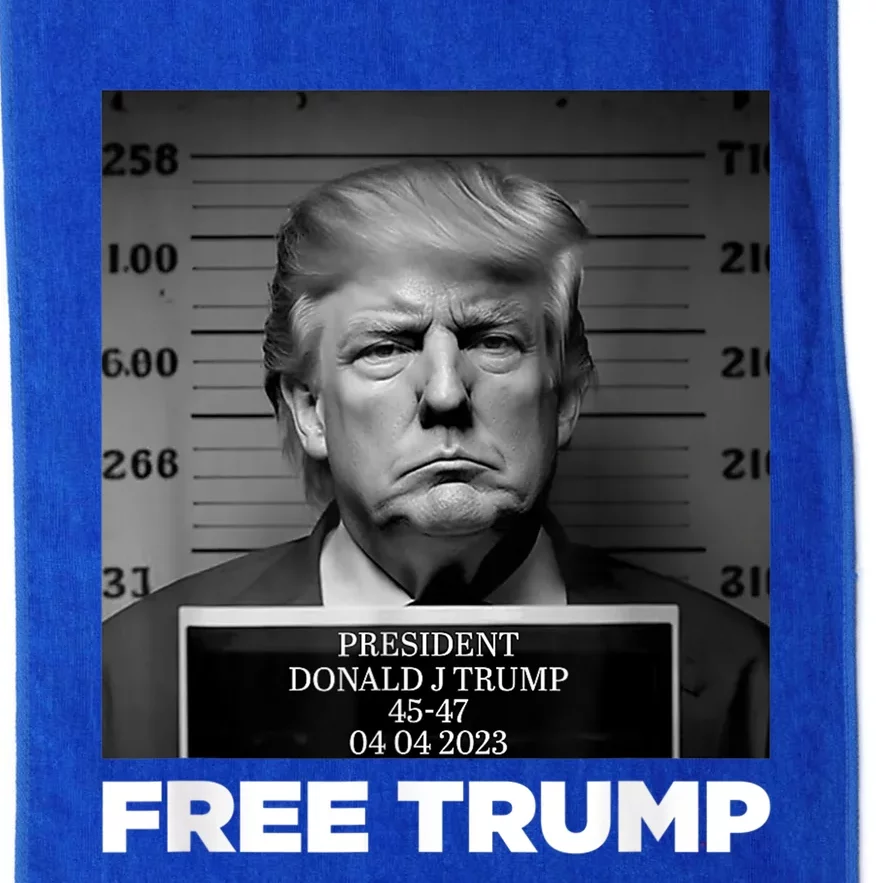 Free Donald Trump Mugshot Platinum Collection Golf Towel