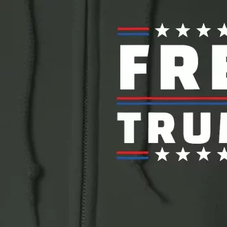 Free Donald Trump Republican Support Full Zip Hoodie