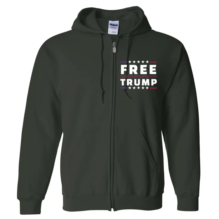 Free Donald Trump Republican Support Full Zip Hoodie