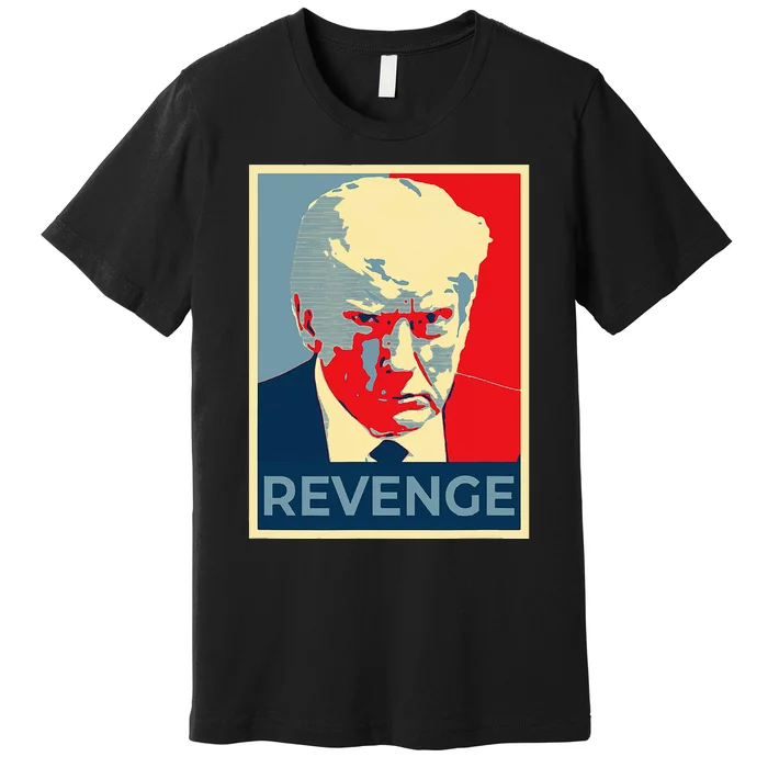 Free Donald Trump Mug Shot Republican Revenge MAGA 2024 Premium T-Shirt