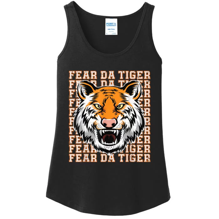 Fear Da Tiger Funny Fear Da Tiger Quote Ladies Essential Tank