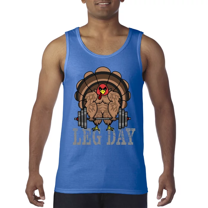 Funny Deadlifting Turkey Thanksgiving Leg Day Deadlift Tank Top