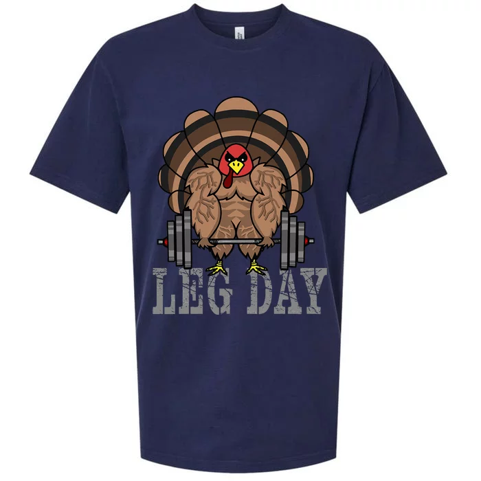 Funny Deadlifting Turkey Thanksgiving Leg Day Deadlift Sueded Cloud Jersey T-Shirt