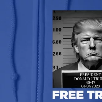 Free Donald Trump Mugshot Full Zip Hoodie