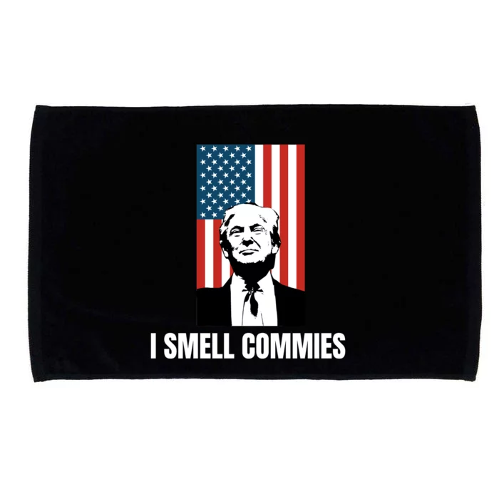 Funny Donald Trump, President Trump, I Smell Commies, Political Humor Microfiber Hand Towel