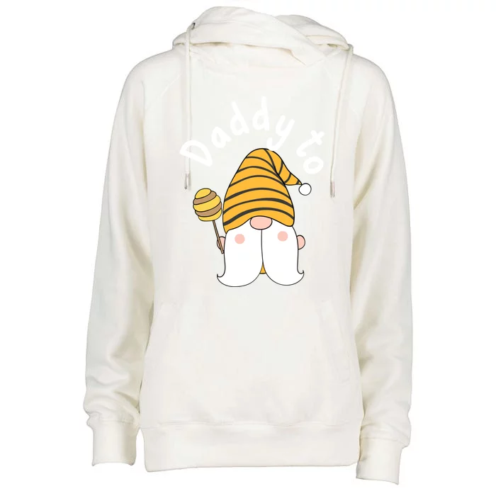 Funny Daddy To Bee New Father To Be Bee Gnome Gift Womens Funnel Neck Pullover Hood