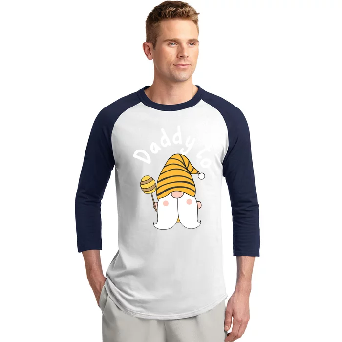 Funny Daddy To Bee New Father To Be Bee Gnome Gift Baseball Sleeve Shirt