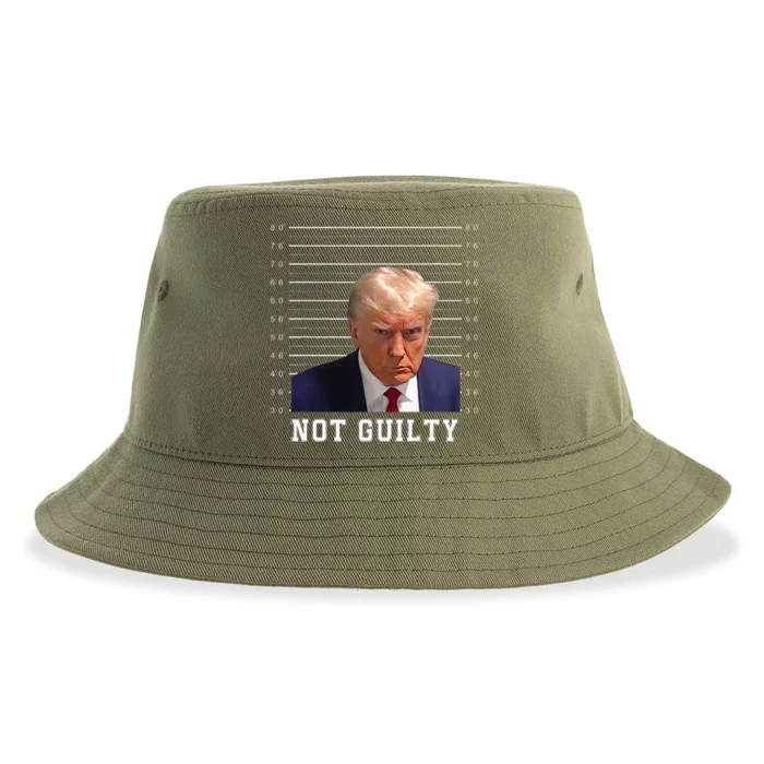 Free Donald Trump Mug Shot Republican President MAGA 2024 Sustainable Bucket Hat